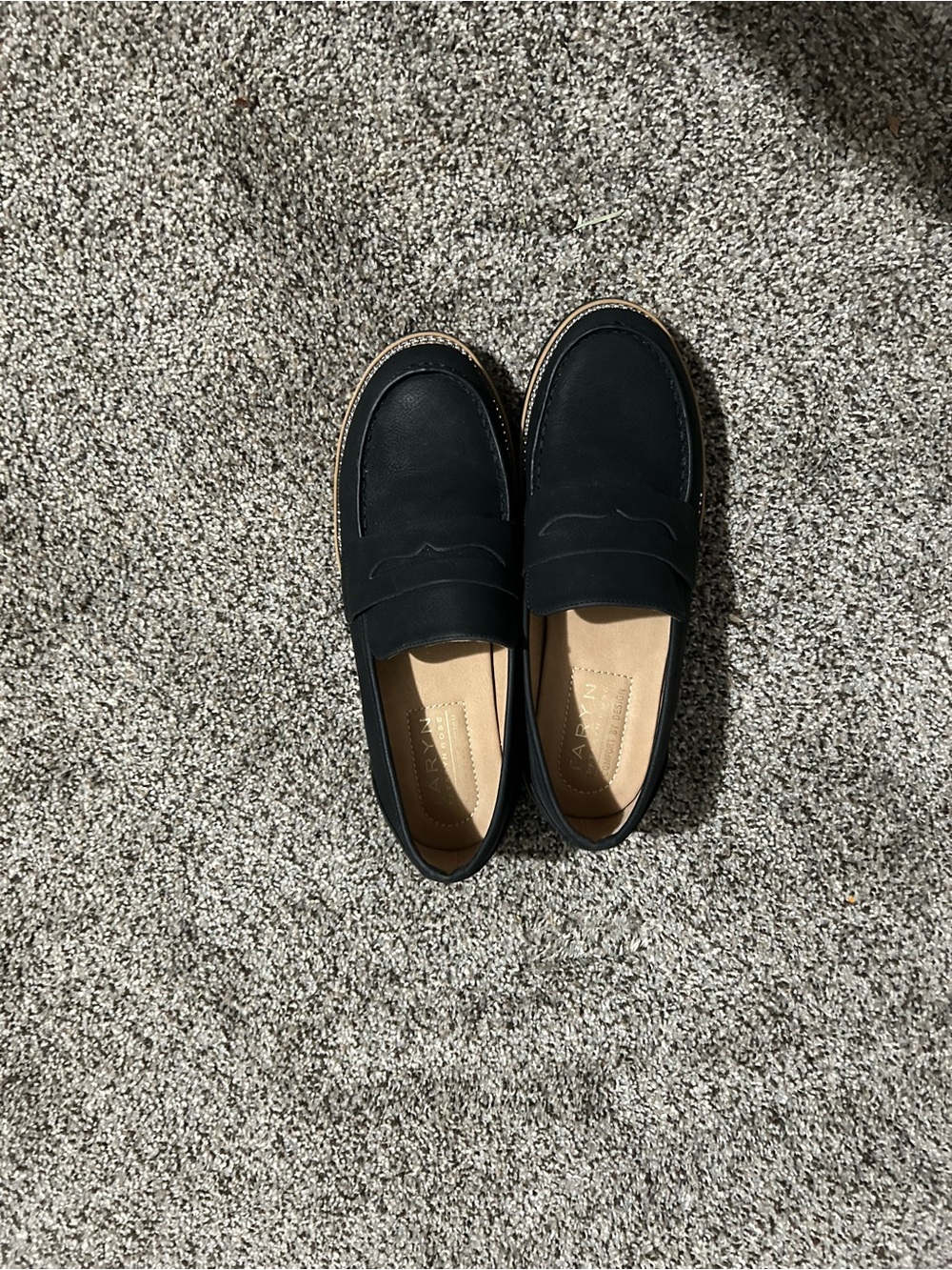 Taryn Rose Black Classic Penny Loafers